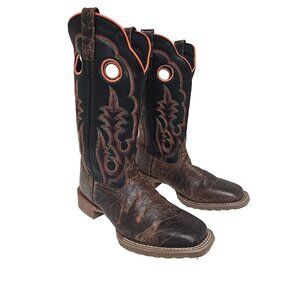 Laredo Men's 7960 13" Broad Square Toe Cowboy Western Boot Brown Black Size 9D